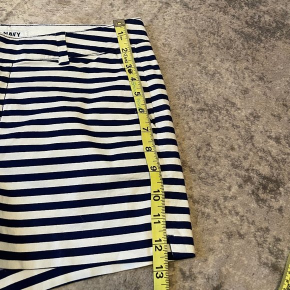 Navy Stripe Mid-rise Everyday Shorts 3 inch inseam - Picture 9 of 10